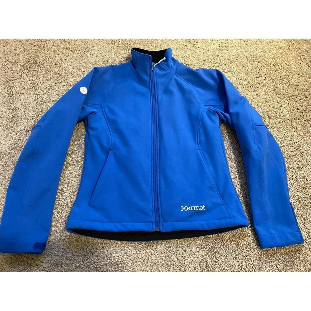 Marmot Jacket Full Zip Women Medium Blue Fleece Lined Outerwear Ski